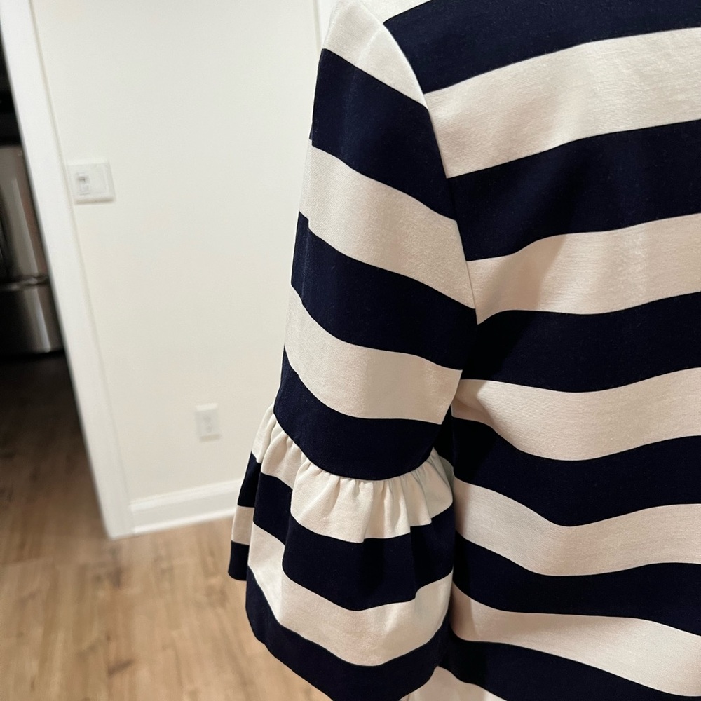 Lauren Ralph Lauren Striped Shift Ruffle Sleeve Casual Summer Dress Size M - Picture 6 of 12